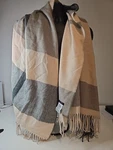 J Crew Nwt Os Womens Gray Cream Pink Plaid Scarf Blanket Wrap Fringe 63 X45. Fixed Price $11.23.