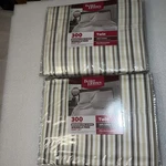 Twin Sheet Set 100% Cotton Brown Stone Stripe Better Homes And Gardens Lot Of 2. Fixed Price $50.00.