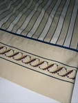Vtg Laura Ashley King Flat Sheet Cottage Farmhouse Stripe Blue Beige Usa. Fixed Price $79.00.
