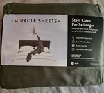 Miracle Brand Co. Self Cooling Cleaning Sheet Set Queen Sage Green. Fixed Price $89.00.
