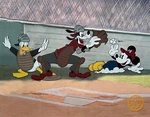 Disney Mickey Mouse Goofy Donald Duck Baseball Sericel Animation Art 11"X14". Fixed Price $99.99.