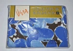 Vintage Burlington Vera Neumann Blue Floral Full Flat Bed Sheet 1973 Sealed Nos. Fixed Price $60.00.