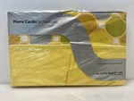 New Pierre Cardin Fieldcrest Ronde Yellow Gray Green Full Flat Sheet 81 X 104. Fixed Price $38.00.
