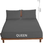 Okohey Grounding Fitted Sheets With 15FT Earthing Cord, Queen Size, 90% Organic. Fixed Price $75.99.