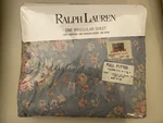 Ralph Lauren Shelter Island Blue Floral Full Fitted Sheet 100% Cotton Irreg -new. Fixed Price $139.99.
