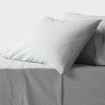 Threshold 250 Thread Count Organic Cotton Percale 4-PIECE Sheet Set. Fixed Price $24.99.
