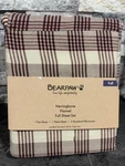 Bearpaw Full Flannel Sheet Set Plaid Brown/beige Oeko-tex Fsc Mix. Fixed Price $39.99.