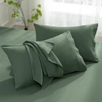 Microfiber Pillow Cases King Size Set 2-1800 Thread Count Ultra Soft Green. Fixed Price $18.85.