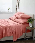 Ienjoy Home Premium 6PC Queen Sheet Set Pink Clay Microfiber Deep Pocket 16 Inch. Fixed Price $36.99.