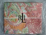 Ralph Lauren Jamaica Paisley Coral Twin Flat Sheet 450TC Cotton Sateen. Fixed Price $139.99.