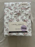 New 4PC Laura Ashley Queen Sheet Set Cottage Floral Leanna Rose Pink & Green. Fixed Price $68.99.