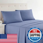 Clara Clark Queen Sheets Set 4PCS Microfiber Bed Linen Deep Pocket Steel. Fixed Price $42.69.