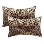 Carrie Home Soft Plush Leopard Print Faux Fur Lumbar Pillow Covers For. Fixed Price $23.99.