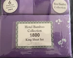 Hotel Bamboo Collection 1800 King Sheet Set Deep Pocket Purple Floral. Fixed Price $45.00.