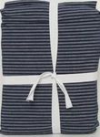 Pottery Barn Boxter Stripe Organic Sheet Set, Twin/twin Xl Navy Light Gray Nwt. Fixed Price $71.95.