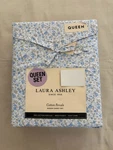 New 4PC Laura Ashley Queen Sheet Set Cottage Petite Floral Emogene Blue & Greys. Fixed Price $69.34.