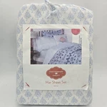 John Robshaw Twin Xl Size Har Sheet Set 100% Cotton Indigo Blue Dye Target 3 Pc. Fixed Price $224.95.