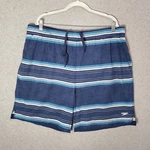 Speedo Men Swimwear 2XL Blue Board Shorts Striped Drawstring High Rise Pockets. Fixed Price $10.31.
