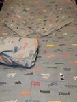 Pottery Barn Pb Teen Mlb National League Baseball Logo Queen Flat/fitted/cases. Fixed Price $75.00.