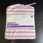 Room Essentials Twin Sheet Set 3PC Pink Striped- New!. Fixed Price $22.99.