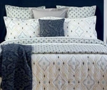 New Yves Delorme Maiolica Queen Flat Sheet Set With Two Standard Shams. Fixed Price $499.00.