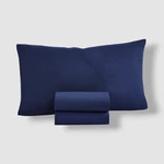 Home Design Blue Navy Solid Microfiber 3-PIECE Twin Xl Sheet Set. Fixed Price $13.50.