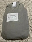 Restoration Hardware Stonewashed Cotton Linen Full Sheet Set Fog Gray Nwt. Fixed Price $179.99.