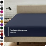 Fitted Full Size 16 Deep Pocket Easy Care Breathable Elastic Bed Sheets. Fixed Price $13.99.