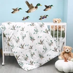 5 Pcs Mallard Duck Crib Bedding Set Include Print Sheets Skirt Comfo.... Fixed Price $57.85.