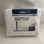 Therapedic Hypoallergenic Waterproof Terry Cloth Full Fitted Mattress Protector. Fixed Price $19.95.