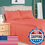 Superior 300 Thread Count Egyptian Cotton Sheet Set Elastic Fitted Flat. Fixed Price $112.20.