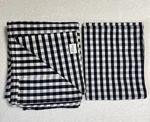 Serena & Lily Full Flat Sheet Pillow Case Set Gingham Navy White Buffalo Check. Fixed Price $74.99.