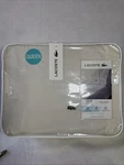 Lacoste Percale Solid Queen Bed Sheet Set 100% Cotton White Crocodile Logo New. Fixed Price $42.99.