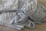 Purple Brand Sheets Mist Blue Sky Twin Fitted Flat Excellent!. Fixed Price $34.99.
