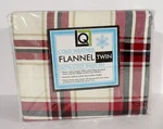 Living Quarters Cold Weather 100% Cotton Flannel Sheet Set Ivory Red Plaid Twin. Fixed Price $34.99.