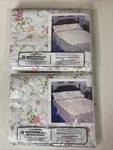 2 Vintage Nos Cannon Monticello No-iron Muslin Full Flat Sheet Pink White Floral. Fixed Price $32.99.
