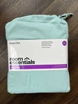Room Essentials Twin Xl Solid Soft Brushed Microfiber Sheet Set New Aqua. Fixed Price $9.00.