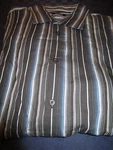 Nwt $49 Club Room Cotton Button Front Dress Shirt Black Stripe Xl. Fixed Price $14.39.