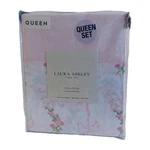 Laura Ashley Queen Size Sheet Set Pink Floral 4PC Percale Cottagecore New. Fixed Price $74.99.