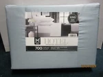 Member's Mark Hotel Premier 700TC Egyptian Cotton Blue Crest Sheet Set Size King. Fixed Price $99.99.