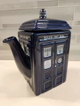 Bbc Doctor Who Tardis Police Box Ceramic Teapot With Lid 2012 Zeon DR182. Fixed Price $25.00.