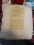 Threshold 320 Thread Count Cool Tencel Lyocell Sheet Set Full Size, White New.. Fixed Price $30.00.