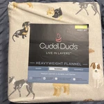 Cuddl Duds King Size 4 Pc Soft Heavyweight Flannel Sheet Set Dog Print New. Fixed Price $46.00.