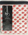 Ron Chereskin 3PC Soft Twill Twin Sheet Set White Coral Elephants New. Fixed Price $45.00.