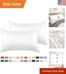 Luxurious Soft Cotton Pillowcases 20X26" - Standard Size With Envelope Closure. Fixed Price $22.49.