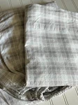Ralph Lauren Ulster Plaid White Gray Sheets Flat Fitted Cotton 2 Pcs Queen Bed. Fixed Price $55.00.