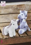 King Cole Dk Kniting Pattern Pony With Button Legs Standing 9128. Fixed Price $17.46.