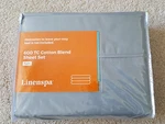 Linenspa 600 Thread Count Ultra Soft Deep Pocket Cotton Blend Sheet Set Twin. Fixed Price $49.99.