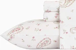 Laura Ashley Bristol Paisley Flannel Queen Sheet Set. Fixed Price $86.00.