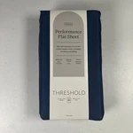 Threshold Twin Xl Size 400 Thread Count Performance Flat Sheet - Metallic Blue. Fixed Price $11.18.